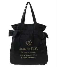 Maison de FLEUR リボン付きトートバッグ
