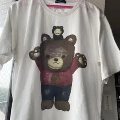 DRUG STORE'S 半袖Tシャツ クマプリント ホワイト２枚組のサムネイル