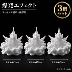 【3個セット】爆発エフェクト フィギュア展示 撮影用　直径40mmのサムネイル