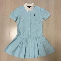 Polo Ralph Lauren 水色 半袖ワンピース 130