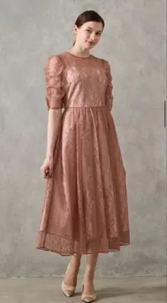 Aimer レース パフスリーブ パーティードレスのサムネイル