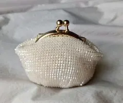 ハンドメイド☆ビーズがま口　アクセサリーケース