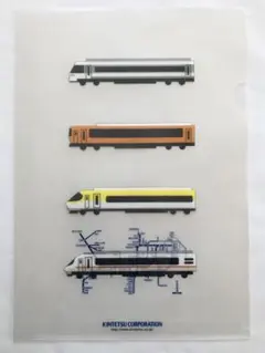 近鉄　電車 クリアファイル　　鉄道　文房具