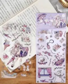 人物ステッカー コラージュシール 女の子 シール