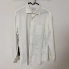 ユニクロ　スーパーノンアイロン　ホワイト　スリムフィット　L
