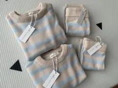 LH baby ボーダー　ニット　セット　オーガニックズー