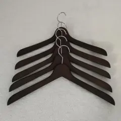 ナカタハンガー SET-02 シャツハンガー 5本組 スモークブラウン