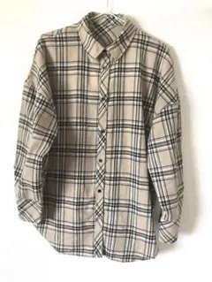 ☆*☆様 チェック柄シャツ Mサイズ ベージュ・ブラック