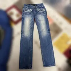 Red Pepper 刺繍付きデニムパンツ　24インチ