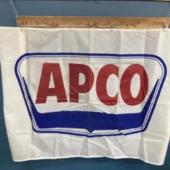 USAビンテージ　APCO バナー タペストリー オイル　旗ガレージアメリカ