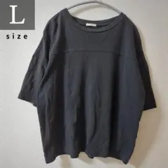 【フォロー割5%オフ❗️】GU　Tシャツ　半袖　夏　グレー　綿100　L
