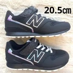新品未使用☆new balanceキッズスニーカー黒ブラック20.5㎝