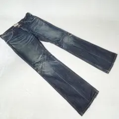 【wrangler】メンズ ストレート ジーンズ 33 インディゴブルー