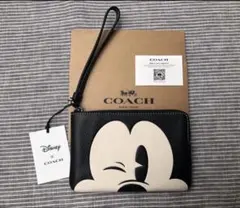 新品 COACH プルート レザーポーチ コーチディズニー 巾着 ショッパー