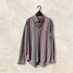 90's old GAP マルチストライプ コットンシャツ サイズM
