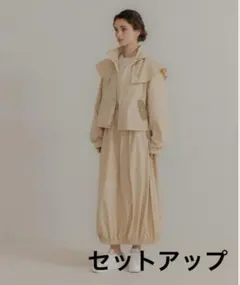 美品】イレーヴ ハイカウントコットンギャバジンポンチョ サイズF