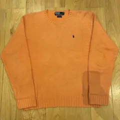 【古着】Polo by Ralph Lauren ニット コットン オレンジ
