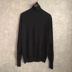 新品★ジョンスメドレー★エクストラファインメリノウール★タートルネックニット★黒