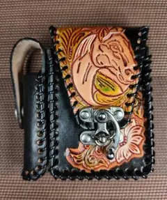 本革 タバコケース 馬