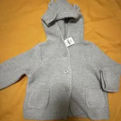 新品未使用　baby GAP グレー カーディガン 60cm