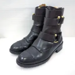RED VALENTINO　カウレザーブーツ　黒×ゴールド　37のサムネイル