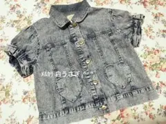 アンクルージュ　ロゴ　リボン　ハート　Gジャン　ジージャン　デニム