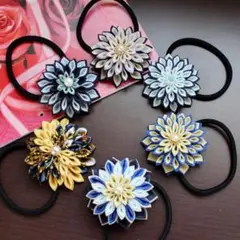 つまみ細工　ヘアゴムⅠ（M2・3・6・7・14・16）髪飾り　母の日　プレゼント