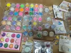 ネイルアートやハンドメイドグリッターセットシェル