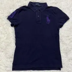 RALPH LAUREN ポロシャツ ブラック ラインストーン ビッグポニー