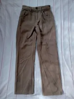 ユニクロ レディース ブラウン レギュラーフィットストレートハイライズジーンズ