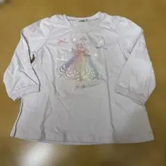 any's FAM 薄紫 ドレスプリント Tシャツ 130