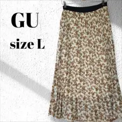 【 新品・タグ付き】GU ジーユー プリーツマキシスカート ロング 花柄