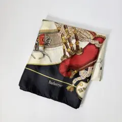 BURBERRY バーバリー シルク スカーフ ノバチェック レッド ベージュ
