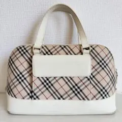 BURBERRY バーバリー　ハンドバッグ　ノバチェック　ベージュ　ホワイトのサムネイル