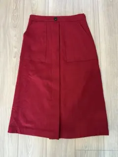 UNTITLED アンタイトル　ウールスカート　赤　Sサイズ相当