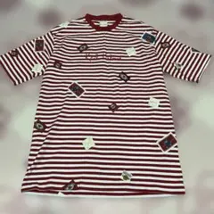 ピンクハウス　カールヘルム赤白ストライプ カットソー　L