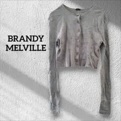 ✨１点限り✨BRANDY MELVILLE グレー クロップドカーディガンニット