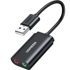 UGREEN イヤホン変換アダプター　USB