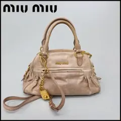 ■ a663 【ミュウ ミュウ】 ハンドバッグ ショルダーバッグ 2way*