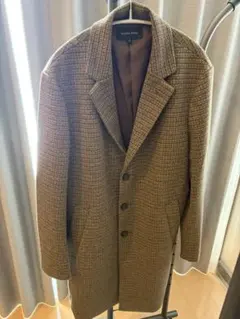 GLOBAL WORK ウーリーテック柄チェスターコート　 Mサイズ