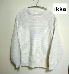 【Ikka】イッカ★オフホワイト 長袖ニット Mサイズ♪
