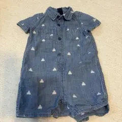 【美品】baby GAP デニムロンパース 6-12ヶ月