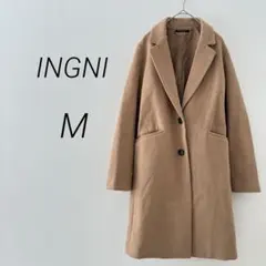 イング チェスターコート（M）ベージュ ロング丈　美品　通勤　卒業