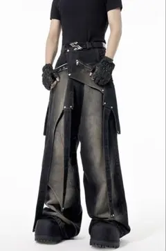 Destroyed Layered Denim｜ダメージレイヤードワイドデニム - メルカリ