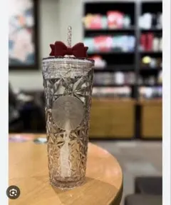 スタバ　ホリデー2025コールドカップタンブラーリボン710ml