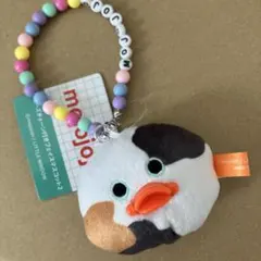 mojojojo ビーズチェーン付き　フェイスマスコット　うし柄