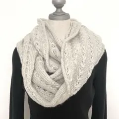 ネックウォーマー・スヌード　羽織　ペールグリーン　レディース