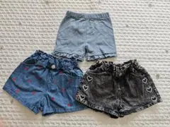 アプレレクール　90センチ　ショートパンツ　デニム　ブラック