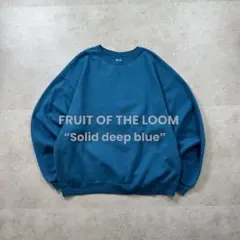FRUIT OF THE LOOM前V無地ソリッドスウェットディープブルー古着