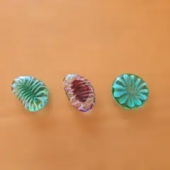 (中古品)ガラス箸置き3個セット